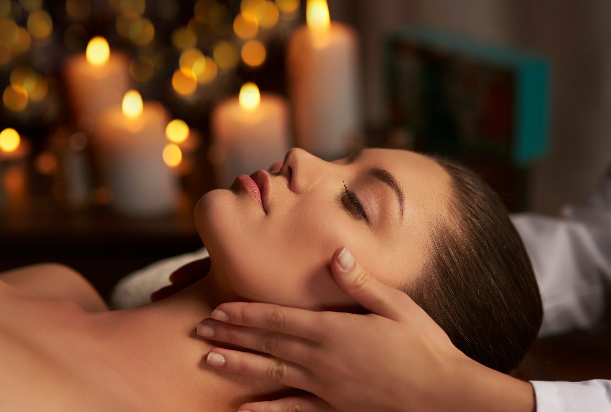 Candlelit head massage
